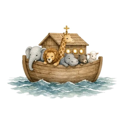 Watercolor Noah's ark